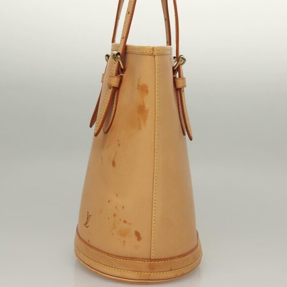 LOUIS VUITTON Nomad leather Bucket PM Shoulder Bag Beige M85001 LV Auth 132875 - Picture 4 of 16